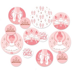 Big Dot of Happiness Tutu Cute Ballerina - Ballet Birthday Party or Baby Shower Giant Circle Confetti - Party Decorations - Large Confetti 27 Count - 1 of 4