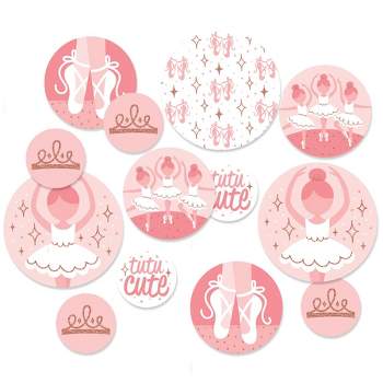 Big Dot of Happiness Tutu Cute Ballerina - Ballet Birthday Party or Baby Shower Giant Circle Confetti - Party Decorations - Large Confetti 27 Count
