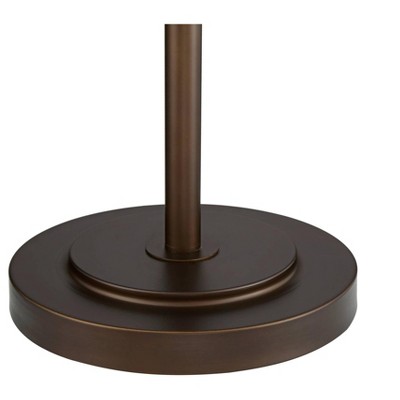 72.5" Bronze and Glass Industrial Torchiere Floor Lamp