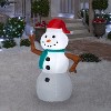 Gemmy Christmas Inflatable Snowman with Twig Arms, 3.5 ft Tall, Multi - image 2 of 4