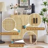 Okak Dresser for Bedroom with Double Rattan Drawer, Wide Chest of Drawers Closet Storage Cabinet Organizer for Living Room Hallway Nursery, Natural - 4 of 4