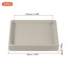 Unique Bargains Indoor Ceramic Square Plant Pot Saucers Tray 2 Pcs - 2 of 4