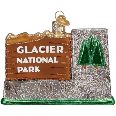 Old World Christmas Blown Glass Ornament for Christmas Tree, Glacier National Park