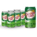 Canada Dry Ginger Ale Soda - 6pk/7.5 fl oz Cans