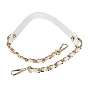 Unique Bargains Metal Corrosion-Resistant PU Leather Purse Flat Chain Strap 2 Pcs - 1 of 4