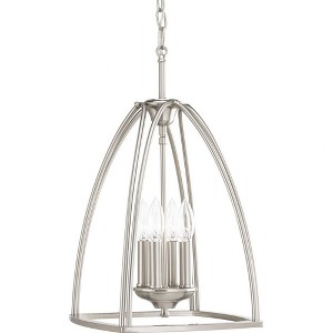 Progress Lighting, Tally Collection, 4-Light Foyer, Brushed Nickel, Open Foyer, No Shade - 1 of 2
