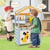 Costway 2 in 1 Wooden Mud Kitchen Outdoor Play Kitchen & Grocery Store with Sink - 2 of 4