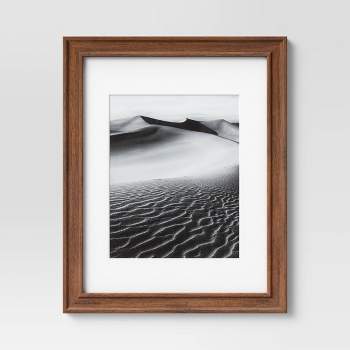 16 X 20 Matted To 11 X 14 Narrow Rounded Gallery Frame Walnut