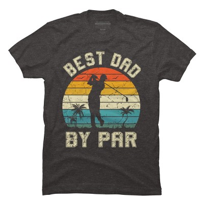 Men's Design By Humans Best Dad By Par Tropical Golf By T-Shirt