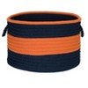 Colonial Mills Color Block Round Basket - Navy Green 14"x14"x10" 100% Polypropylene Round - 3 of 4