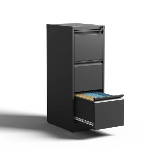 NicBex 4 Drawer/3 Drawer Metal Vertical File Cabinet with Lock,Narrow Rolling File Cabinets for Home Office Letter/Legal/A4/F4 - 1 of 4