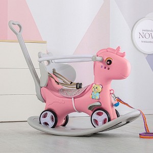 AZL1 Life Concept Rocker and Spring Horse 4 Mode Unicorn Design with Push Handle Backrest Balance Board for Toddler Gift, Pink, 27.17"*9.45"*18.11" - 1 of 4