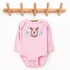 SmileyWorld Reindeer Snowflakes - Baby Long Sleeve Bodysuit - 2 of 4