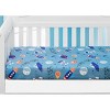 Everyday Kids 2-Pack Fitted Boys Crib Sheets, Soft Microfiber, Fits 28x52 Crib Mattress, Breathable Baby Bedding – Space & White Nursery Sheets - 2 of 4