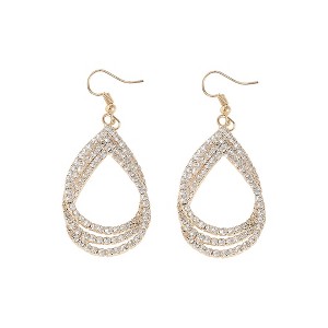 SOHI Women's Silver Bling Drop Earrings - 1 of 3