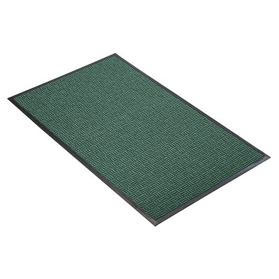 2'x3' Solid Doormat Hunter Green/Black - HomeTrax: Indoor Outdoor Floor Mat, Low Pile, Rubber Backing, All Ages