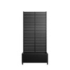 MAYEERTY Planter Box with Trellis Iron Black Louvered Classic Style 47x47x16in 3-Piece Set - 4 of 4