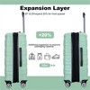 BEAFUP Set of 3 Luggage Sets PC Lightweight & Durable Expandable Suitcase with Two Hooks, Double Spinner Wheels, TSA Lock, (21/25/29) - 4 of 4