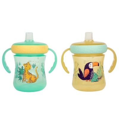 The First Years Soft Spout Sippy Cups - Rainforest - 2pk/9oz