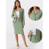 INSPIRE CHIC Women's Business Long Sleeve Notched Lapel Peplum Blazer Pencil Skirt Suit Set 2 Pcs - image 2 of 4