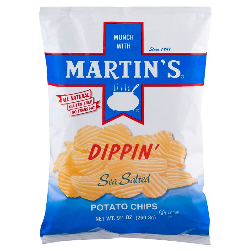 Martin's Sea Salt Flavored Dippin' Potato Chips - 9.5oz, 1 of 2