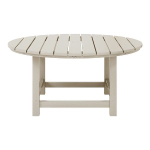 WestinTrends Malibu Low Outdoor HDPE Round Patio Coffee Table - 1 of 4