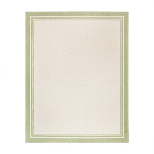 Gertmenian 9'x13' Paseo Soroa Rectangle Woven Indoor/Outdoor Accent Rug Green: Polypropylene, Fade-Resistant, Hose Clean - 1 of 4