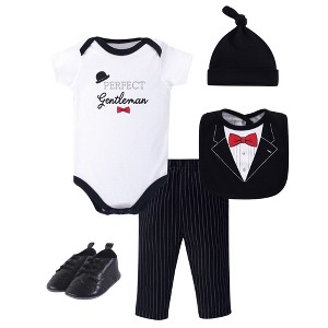 Little Treasure Baby Boy Layette 5-Piece Set, Gentleman Tuxedo - 1 of 4