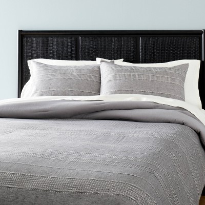 Heavyweight Linen Blend Stripe Comforter & Sham Set - Casaluna