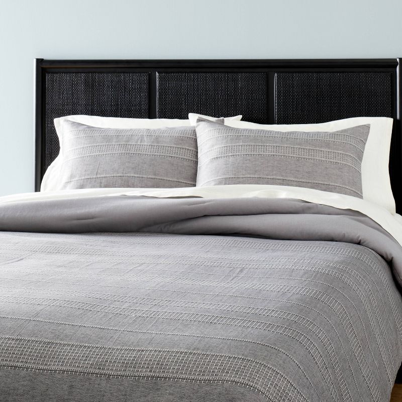 3pc Pickstich Stripe Comforter Bedding Set - Hearth & Hand™ with Magnolia, 1 of 5