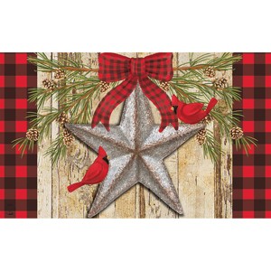 Briarwood Lane Christmas Doormat 30x18 Indoor Outdoor Festive Barnstar Winter For Christmas Doormat - 1 of 4