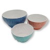 Handy Housewares 10-Piece Reusable Fitted Food Bowl Cover Set - Includes 3 Sizes Fitting From 7" to 14" Bowls - 2 of 3