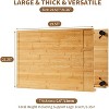 30" x 21" Extra Large Bamboo Cutting Board & Stovetop Cover, 2-in-1 Stove Top Cover Chopping Board with Detachable Feets - 3 of 4