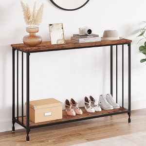 GustoWave 41.5'' Narrow Console Table, 2-Tier Wood Accent Sofa Table Furniture for Entryway, Living Room, Hallway, Easy Assembly - 1 of 4