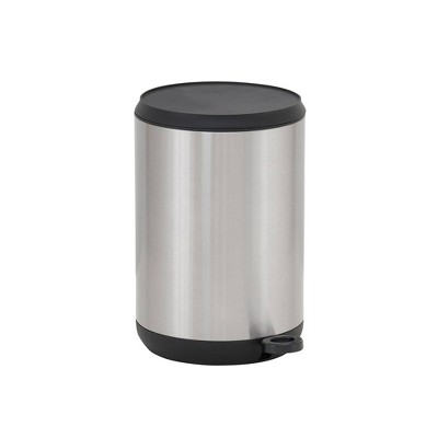  Household Essentials 5L Round Design Trend Step Trash Can Stainless Steel 