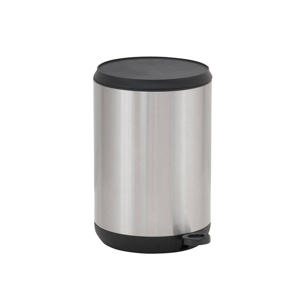 Household Essentials 5L Round Design Trend Step Trash Can Stainless Steel