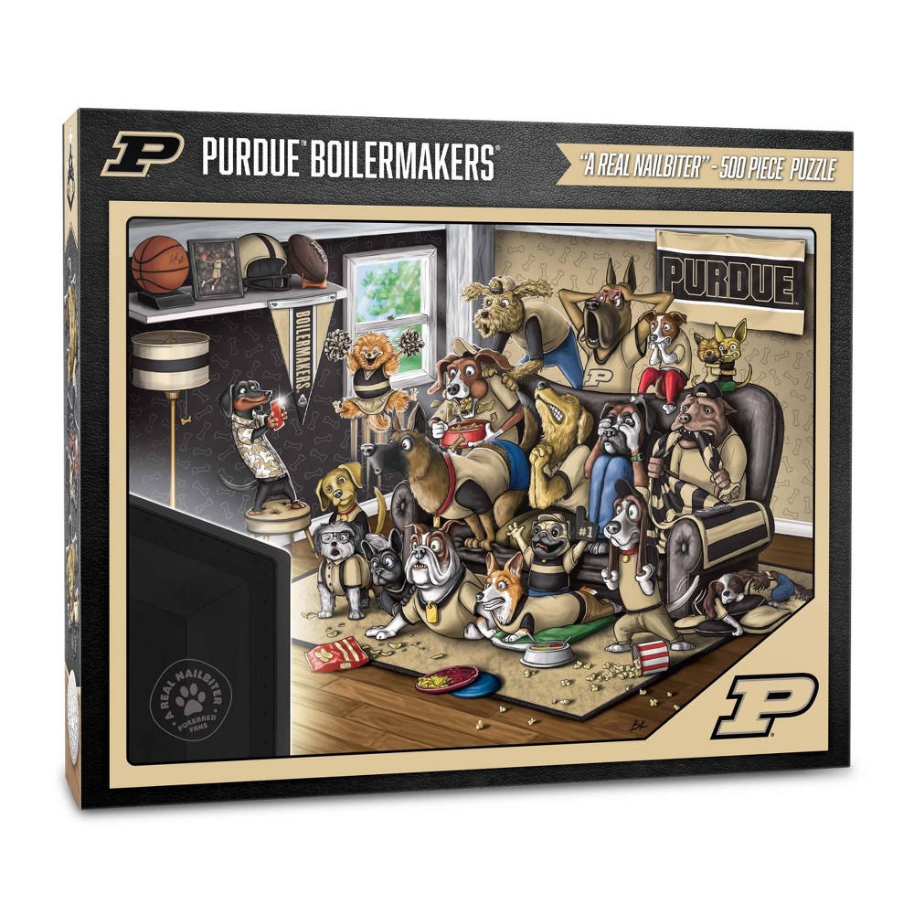 Photos - Jigsaw Puzzle / Mosaic NCAA Purdue Boilermakers Purebred Fans 'A Real Nailbiter' Puzzle - 500pc