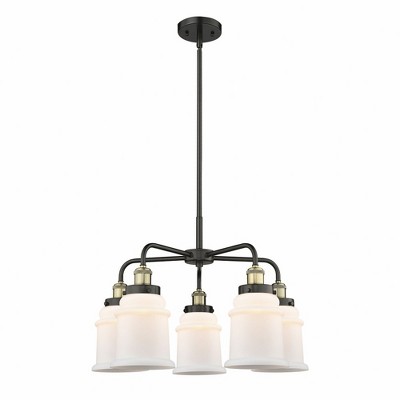 Canton - 5 Light Stem Hung Chandelier In Industrial Style-16.25 Inches Tall and 24 Inches Wide