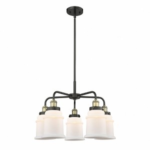 Canton - 5 Light Stem Hung Chandelier In Industrial Style-16.25 Inches Tall and 24 Inches Wide - 1 of 1