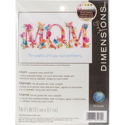 Dimensions Counted Cross Stitch Kit 7"X5"-Mom (14 Count)