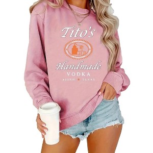 Plus Size Sweatshirts Tops with Crew Neck Long Sleeve Funny Sayings Pullover Sweat Shirts Grahpic Plus Size Sweatshirts - 1 of 4