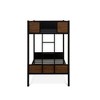 East West Furniture,Youth Bunk Bed White-  Black Color - 3 of 4