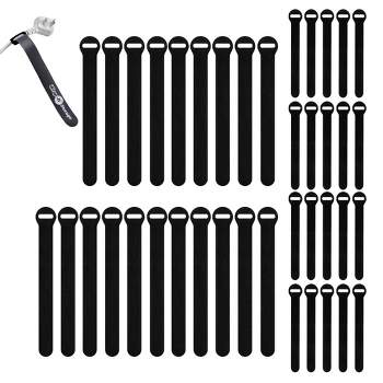 Wrap-It 40pk 5 and 8 Storage Self-Gripping Cable Ties Black