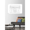 Trends International LINE AND BRUSH - Continuous Line Boombox Unframed Wall Poster Prints - 2 of 4