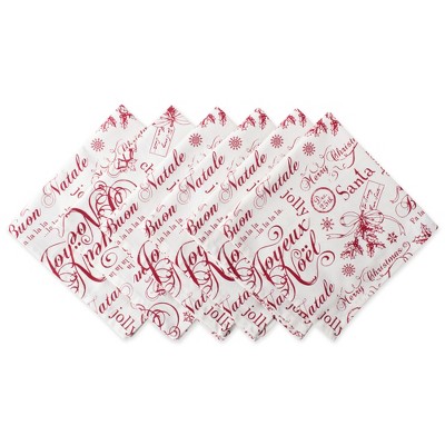 Design Imports Vintage Christmas Print Napkin Set/6