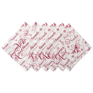 Design Imports Vintage Christmas Print Napkin Set/6 - 1 of 4