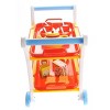 JuzToys Pretend Play Tea Party Trolley Cart – Tea Pots and Cups Accessories, Pretend Kitchen Tea Set for Kids – Red/Yellow - 3 of 4