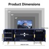 ChicFurnit Decorative Storage Cabinet Modern TV Stand with Gold Legs and Glass Doors for Living Room, Blue, 72.00"*19.90"*7.50" - 3 of 4