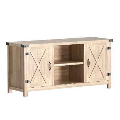 LACOO Rustic Barn Door TV Stand for TVs up to 65"