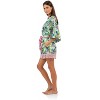 Ashford & Brooks Women's Satin Lace Short Duster Robe - 3 of 4